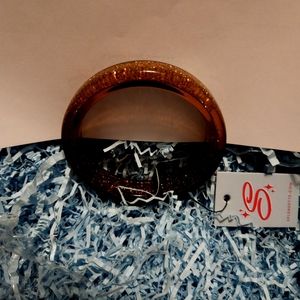 Splendette Amber Glitter Classic sized Bangle - New